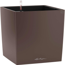 Lechuza Cube Premium virágtartó 30 cm x 30 cm eszpresszó-metál kerti dekoráció