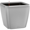 Lechuza Quadro Premium LS kaspó 22 cm x 22 cm x 21 cm ezüst-metál