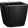 Lechuza Quadro Premium LS kaspó 28 cm x 28 cm x 26 cm fekete magasfényű