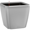 Lechuza Quadro Premium LS kaspó 43 cm x 43 cm x 40 cm ezüst-metál