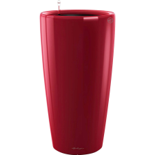 Lechuza Rondo Premium oszlopkaspó 33 cm átmérő x 56 cm skarlátvörös magasfényű kerti dekoráció