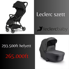 Leclerc Influencer Air könnyű sport babakocsi + fekete mózeskosár- Piano Black babakocsi