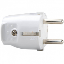 Lectra Technik Kft. Földelt műanyag dugvilla, fehér villanyszerelés