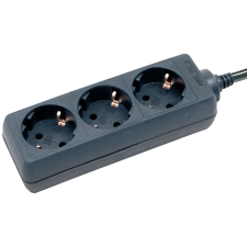 Lectra Technik Kft. Hármas elosztó érintésvédelemmel 1,4 m fekete villanyszerelés