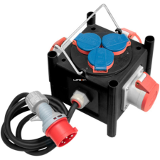 Lectra Technik Kft. Kültéri elosztó építkezéshez, 6 aljzattal (1 méter kábel) villanyszerelés