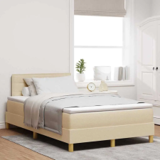  LED Box Spring Ágy matracmal leddel Krém 120 x 190 cm szövet ágy és ágykellék