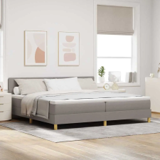  LED Box Spring Ágy matracmal Tópszínű 200 x 200 cm szövet ágy és ágykellék