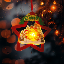  LED-es ablakdekor - melegfehér LED - csillag, hóember - tapadókorongos karácsonyi ablakdekoráció