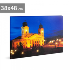  LED-es fali hangulatkép - Nagytemplom Debrecen - 38x48cm (58018K) grafika, keretezett kép