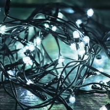  LED-es fényfüzér, 1000 LED, hidegfehér, állófényű, kültéri kültéri izzósor