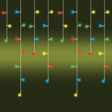  LED-es jégcsap fényfüggöny, 8 programos, 10m, IP44, 230V karácsonyfa izzósor