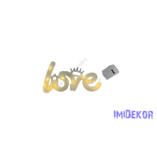 LED-es Love felirat 10,5x6cm - Színes dekorációs kellék