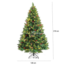  LED-es műfenyő melegfehér-320 LED-es, 210 cm műfenyő