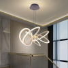  LED függeszték távirányítóval RIMINI 85W, 5 elemes, hideg/meleg/semleges fény, szabályozható, arany