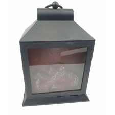 LED hátfalas lámpás "kandalló" 21 cm - Tégla dekorációs kellék