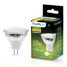 LED izzó MR11 2.5W = 20W 220lm 3000K Meleg 120° 12V LUMILED izzó