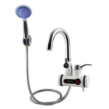  LED kijelzős vízmelegítő csaptelep – fali csatlakozású, tusrózsával (BBL) csaptelep