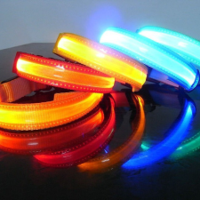  LED kutya nyakörv világító kutyanyakörv rózsaszín M nyakörv, póráz, hám kutyáknak