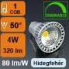 LED lámpa GU10 (4W/50°) hideg fehér, dimmelhető