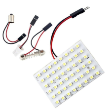 Led panel fehér 48 leddel 3 féle adapterrel autó tuning