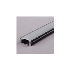 LED Profiles ALP-002 - Aluminium U profil fekete, LED szalaghoz, opál burával villanyszerelés