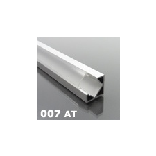 LED Profiles ALP-007 Aluminium sarok profil ezüst, LED szalaghoz, átlátszó burával villanyszerelés
