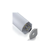 LED Profiles ALP-016R Aluminium sarokprofil ezüst, LED szalaghoz, opál burával villanyszerelés