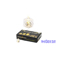  LED teamécses melegfényű 4x5cm - Pikkelyes dekorációs kellék