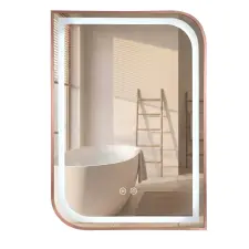  LED Tükör ZONE 70x50 BRUSH  ROSE GOLD fürdőszoba bútor