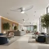  LED ventilátoros mennyezeti lámpa VENTIS távirányítóval, 21 W, D80 cm, hideg/semleges/meleg fény, fém és műanyag, fehér