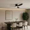  LED ventilátoros mennyezeti lámpa VENTIS távirányítóval, 21 W, D80 cm, hideg/semleges/meleg fény, fém és műanyag, fekete