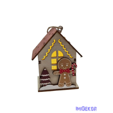  Ledes fa házikó - Mézeskalács fiúval dekorációs kellék