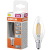 Ledvance Gmbh Osram E14 LED gyertya, 3,4W, 470 lm, 4000 K, hidegfehér, áttetsző üveg-40 W izzó helyett - Star Classic B filament