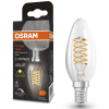 Ledvance Gmbh Osram E14 LED gyertya, 4,8W, 470 lm, 2700 K, melegfehér, dimmelhető, áttetsző üveg-40 W izzó helyett - Vintage 1906 DIM Classic B filament