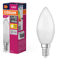 Ledvance Gmbh Osram E14 LED gyertya, 4,9W, 470 lm, 2700 K, melegfehér, opál műanyag-40 W izzó helyett - Value Classic B izzó