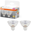 Ledvance Gmbh Osram GU5.3 LED 2W, 210 lm, 2700 K, melegfehér, áttetsző üveg-20 W izzó helyett, 2 darabos, 2 darabos - Star Spot MR16