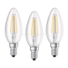 Ledvance Osram Base átlátszó üveg búra/4W/470lm/4000K/E14/dobozos LED gyertya izzó 3 db (LEDVANCE_4058075819719)