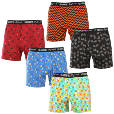 Lee Cooper 5PACK tarka Lee Cooper férfi bő szárú boxeralsó (5xPO38811/1) 3XL férfi alsó