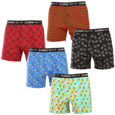 Lee Cooper 5PACK tarka Lee Cooper férfi bő szárú boxeralsó (5xPO38811/1) L férfi alsó