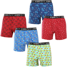 Lee Cooper 5PACK tarka Lee Cooper férfi bő szárú boxeralsó (5xPO38811/2) XXL