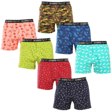 Lee Cooper 7PACK tarka Lee Cooper férfi bő szárú boxeralsó (7xPO38811/2) M