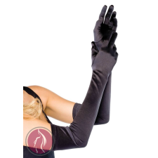 Leg Avenue Extra Long Satin Gloves - kesztyű (fekete) egyéb erotikus kiegészítők nőknek
