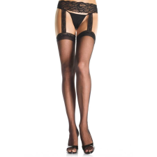 Leg Avenue Sheer Thigh Highs - BLACK - PLUS SIZE - HOSIERY harisnyatartó