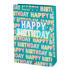Legami Srl Legami ajándéktasak (XL 31x43x11,5 cm), happy birthday PARTY ajándéktasak