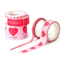 Legami Srl Legami mintás ragasztó szalag, szíves 3db/szett STATIONERY ragasztó
