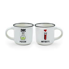 Legami Srl Legami porcelán bögre szett 2db-os, 50ml, Poison&Antidote HOME bögrék, csészék