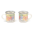 Legami Srl Legami porcelán bögre szett 2db-os, 50ml, színes esőcseppek (ETELE)
