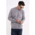Legend World Wide Kereknyakú pamut férfi pulóver, Legend World Wide LW9188, Light Melange Grey-L