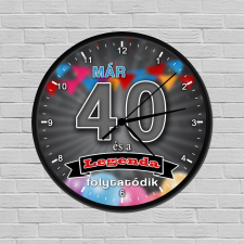Legendás születésnapi óra 40 falióra