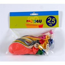 . Léggömb, 26 cm, gyöngyházfényű, vegyes szín 009-0025m party kellék